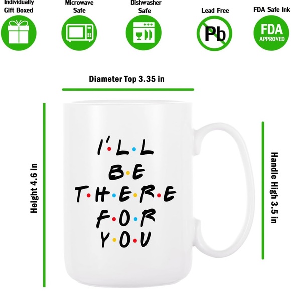 🚨 There for You 15 Oz Coffee Mug, F.R.I.E.N.D.S Tv Show Mug 🚨 - Picture 3 of 4